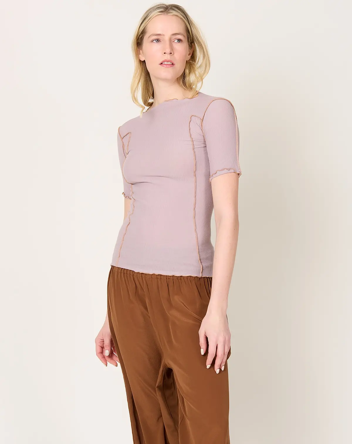 Omato 3/4 Tee Shirt In Verbe Purple 1