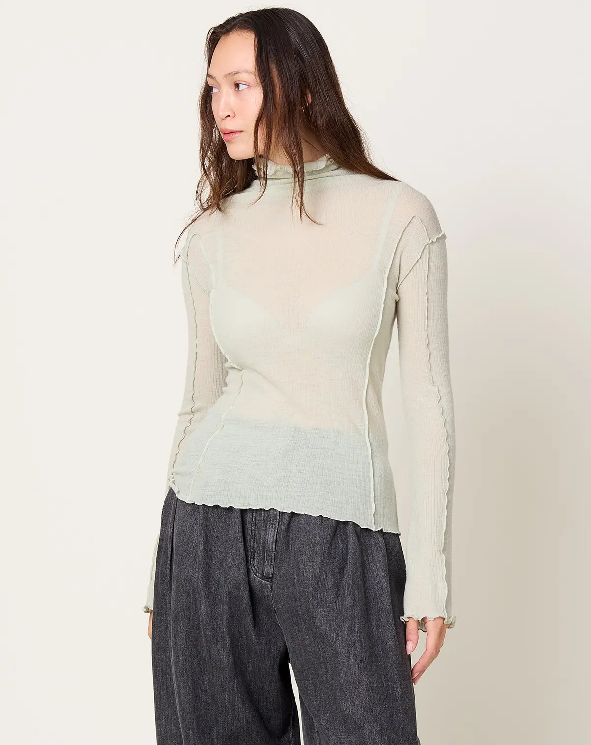 Omato Turtleneck In Brun Green 1