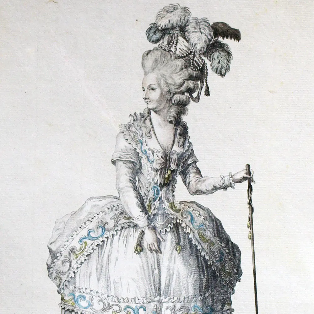 Basset - Robe À La Circasienne, 3Ème Cahier De La Collection D'habillements Modernes Et Galants (1779) 2