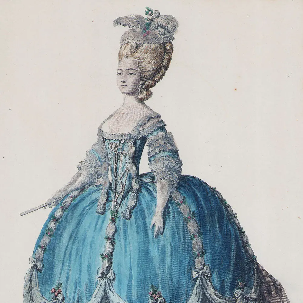 Basset - Marie Josephe Louise De Savoye, 1Er Cahier De La Collection D'habillements Modernes Et Galants (1780) 2