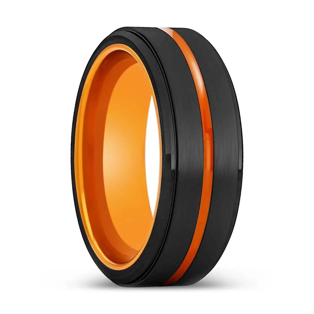 Bayamon | Orange Ring, Black Tungsten Ring, Orange Groove, Stepped Edge 1