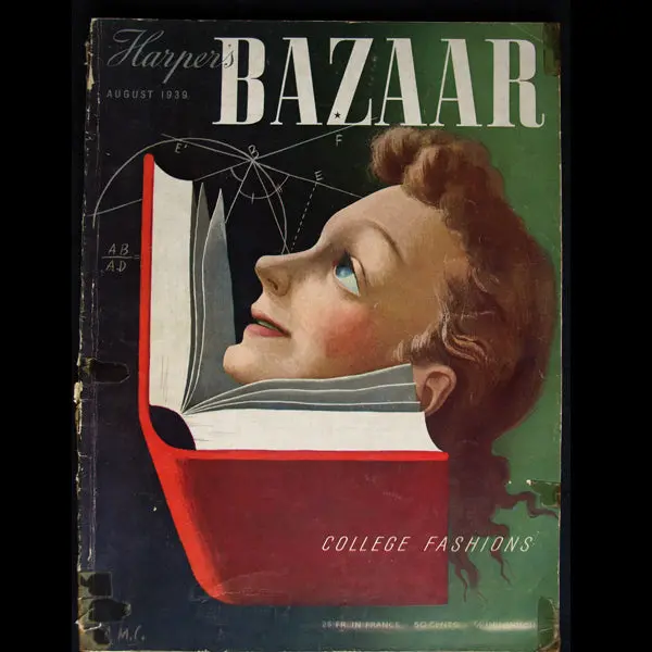 Harper's Bazaar (1939, Aout), Couverture De Cassandre 1