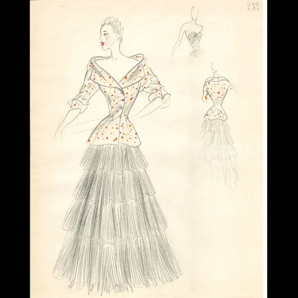 Dessès - Dessin De La Maison Jean Dessès (Printemps 1948) 1