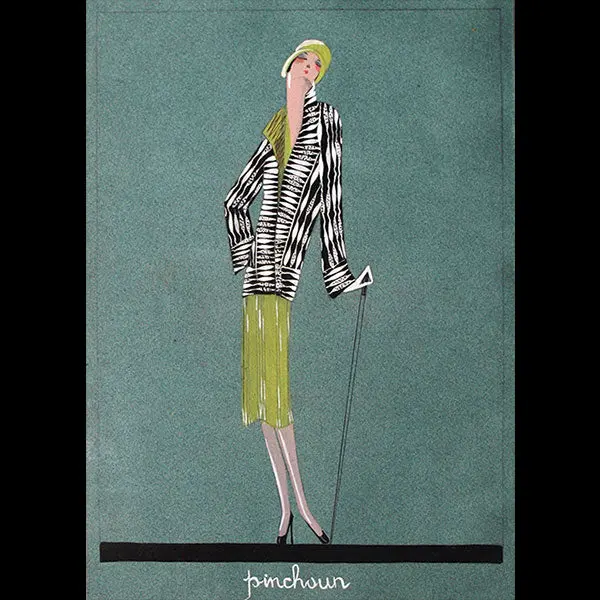 Jeanne Lanvin - Dessin De L'ensemble Pinchoun (1925) 1