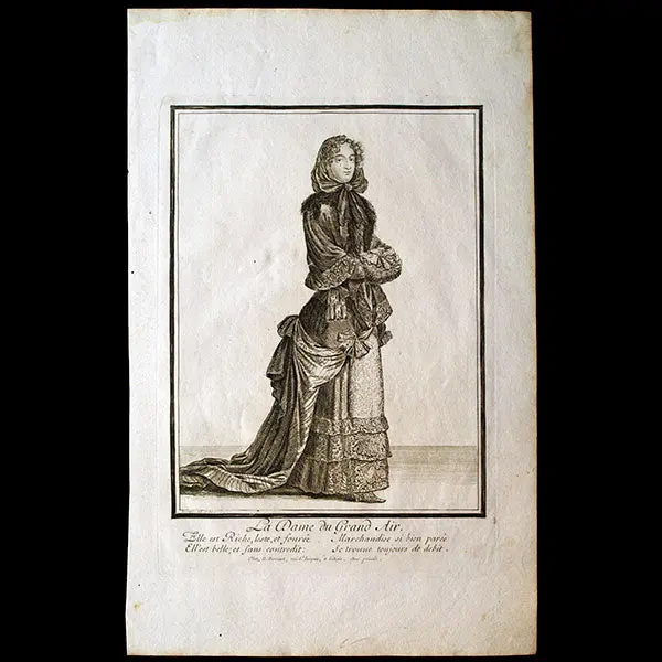 La Dame Du Grand Air, Gravure De Nicolas Bonnart (Circa 1680-1685) 1