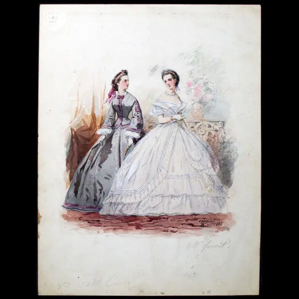 Dessin D'hippolyte Pauquet Pour Le Petit Courrier Des Dames (1861) 1