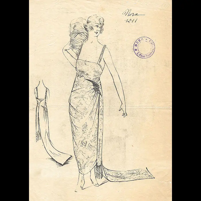 Beer - Nora, Dessin D'une Robe (Circa 1920) 1