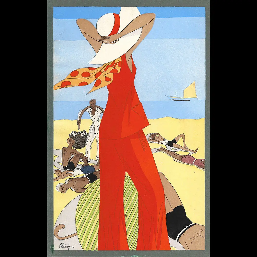 Léon Bénigni - Sur La Plage (Circa 1930) 1