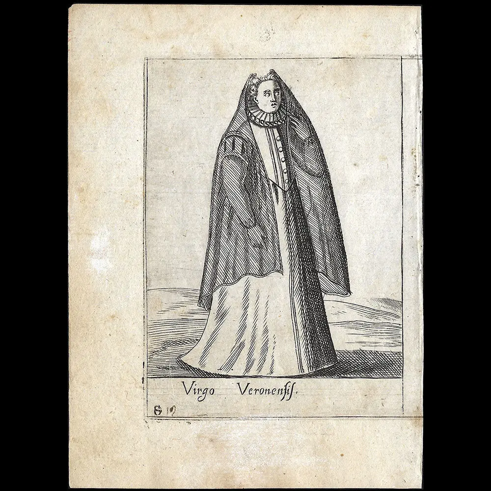 Alessandro Fabri - Diversarum Nationum Ornatus, Jeune Femme De Vérone D'après Pietro Bertelli (1593) 1