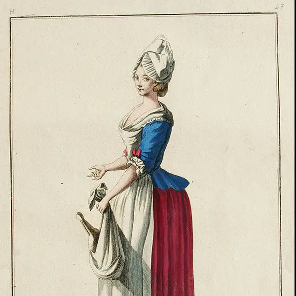 Gallerie Des Modes Et Costumes Français, Gravure N° H 47, Cuisinière Nouvellement Arrivée De Province (1778) 2