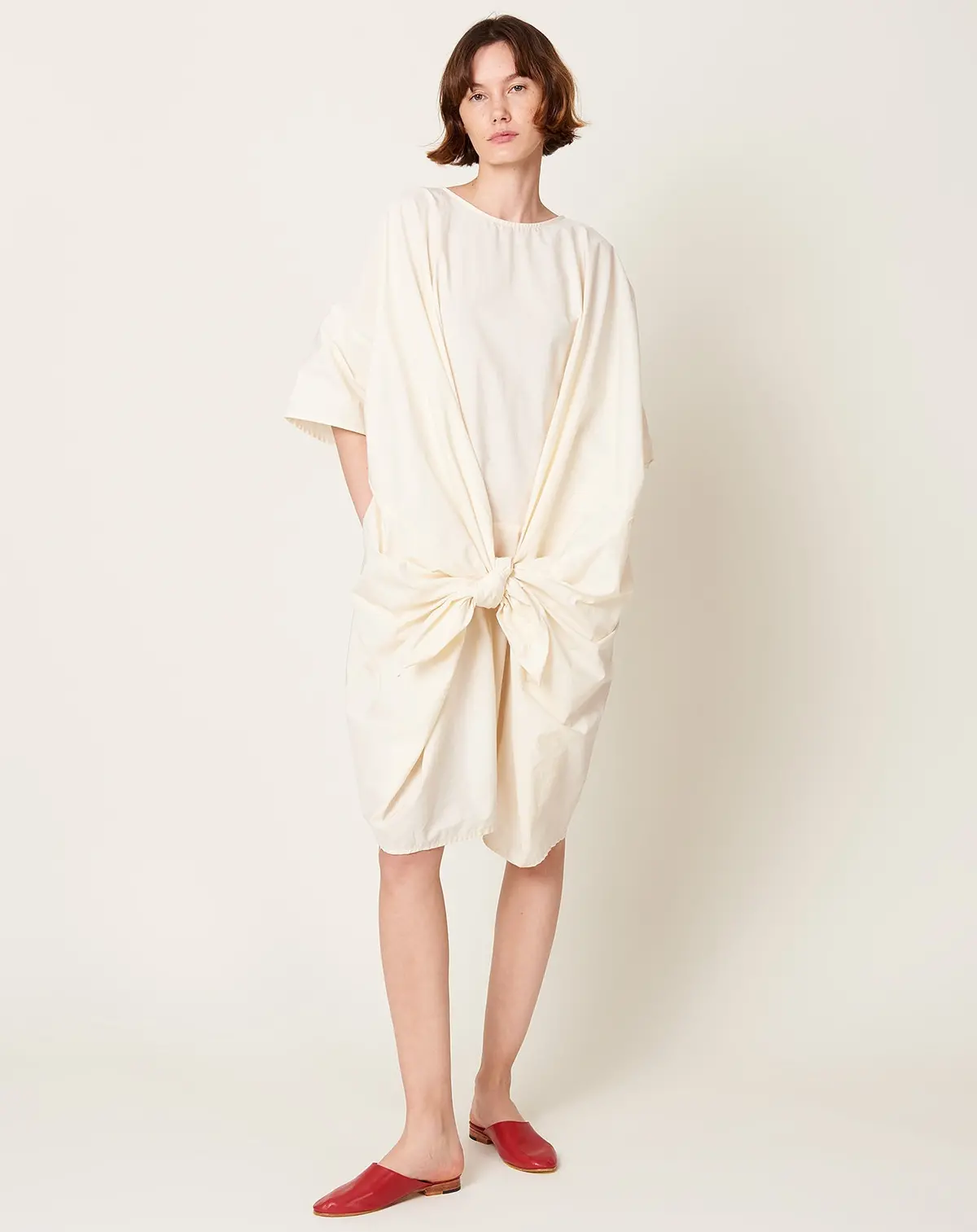 Bow Dress In Cream 1