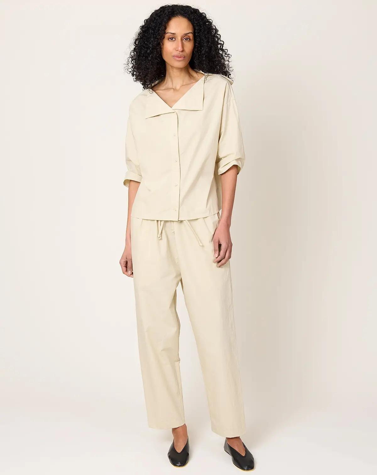 Sailor Collar Top In Oyster 1
