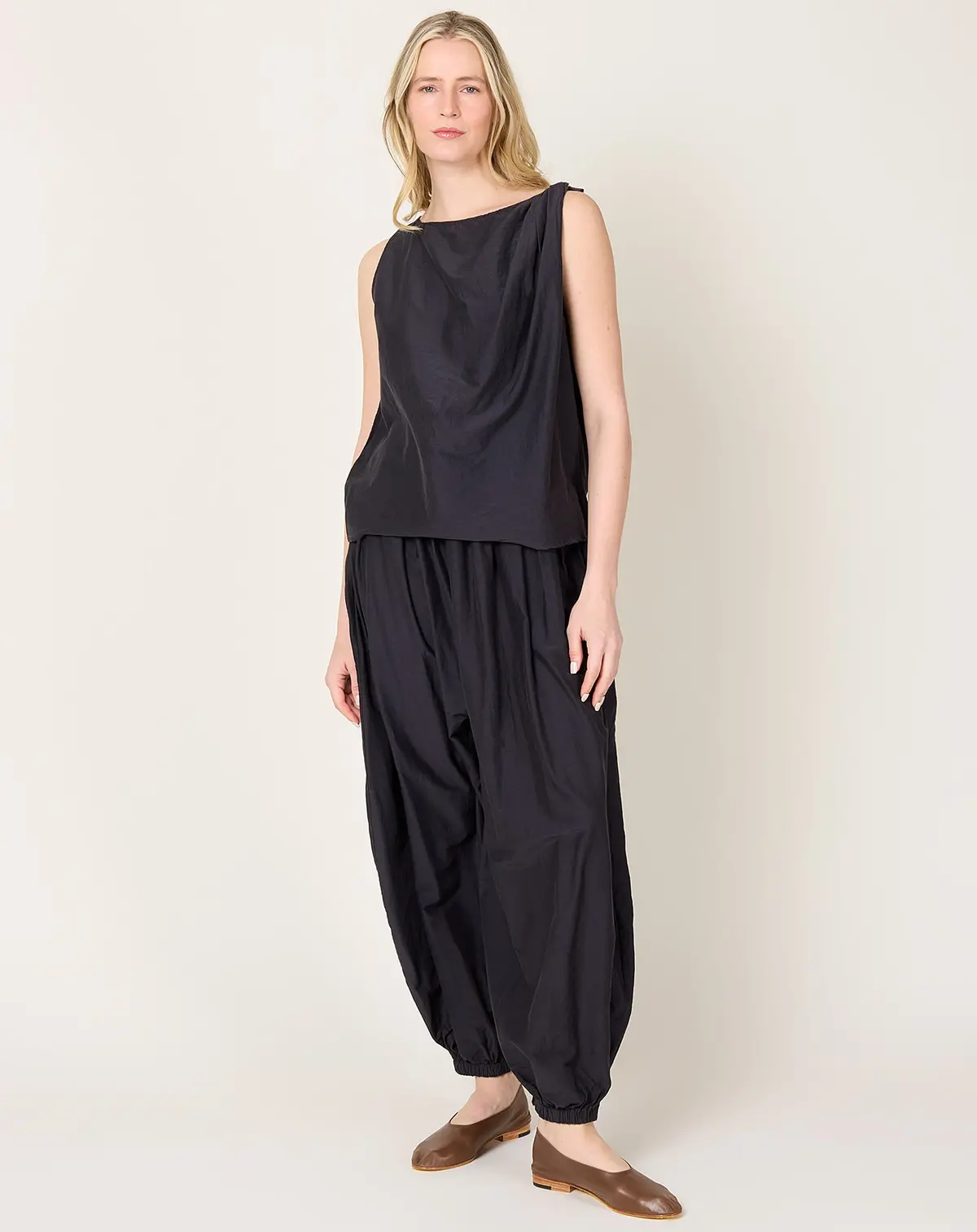 Twisted Tank Top In Faded Black 1