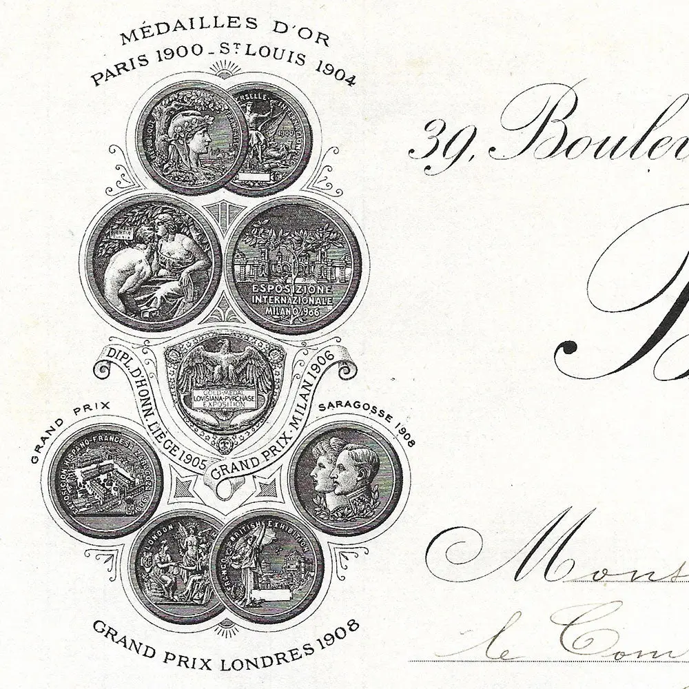 Bogler - Facture Du Tailleur, 39 Boulevard Des Capucines À Paris (1910) 2