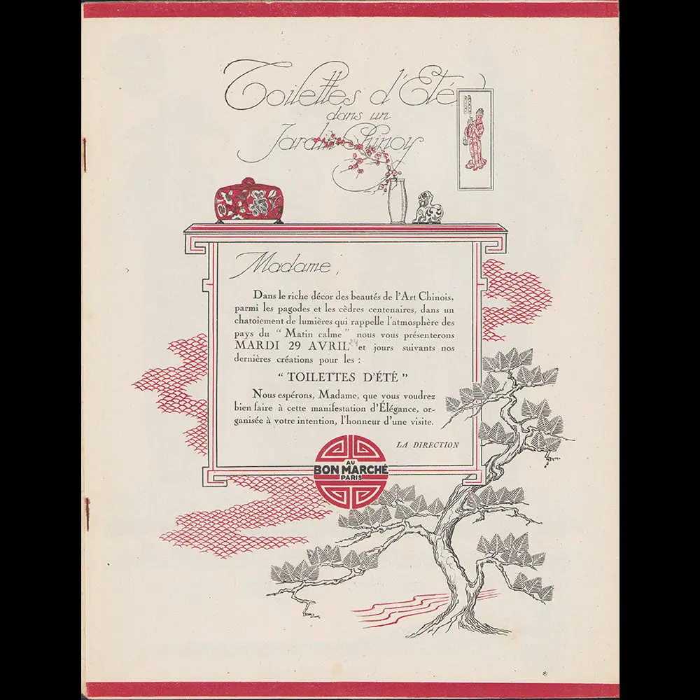 Au Bon Marché, Toilettes D'été Dans Un Jardin Chinois, Catalogue De L'été 1924 2