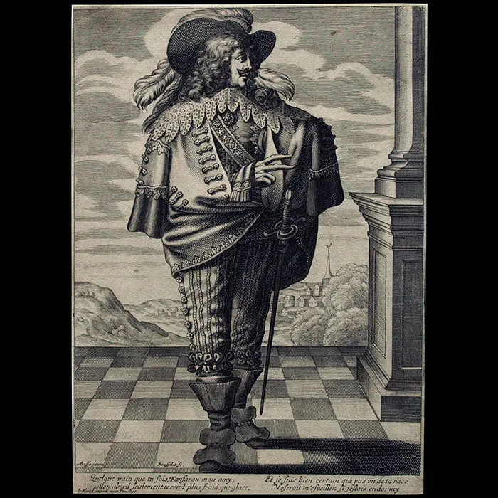 Abraham Bosse - Homme, Gravure De Rousselet (Circa 1630S) 1