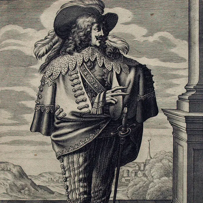 Abraham Bosse - Homme, Gravure De Rousselet (Circa 1630S) 2