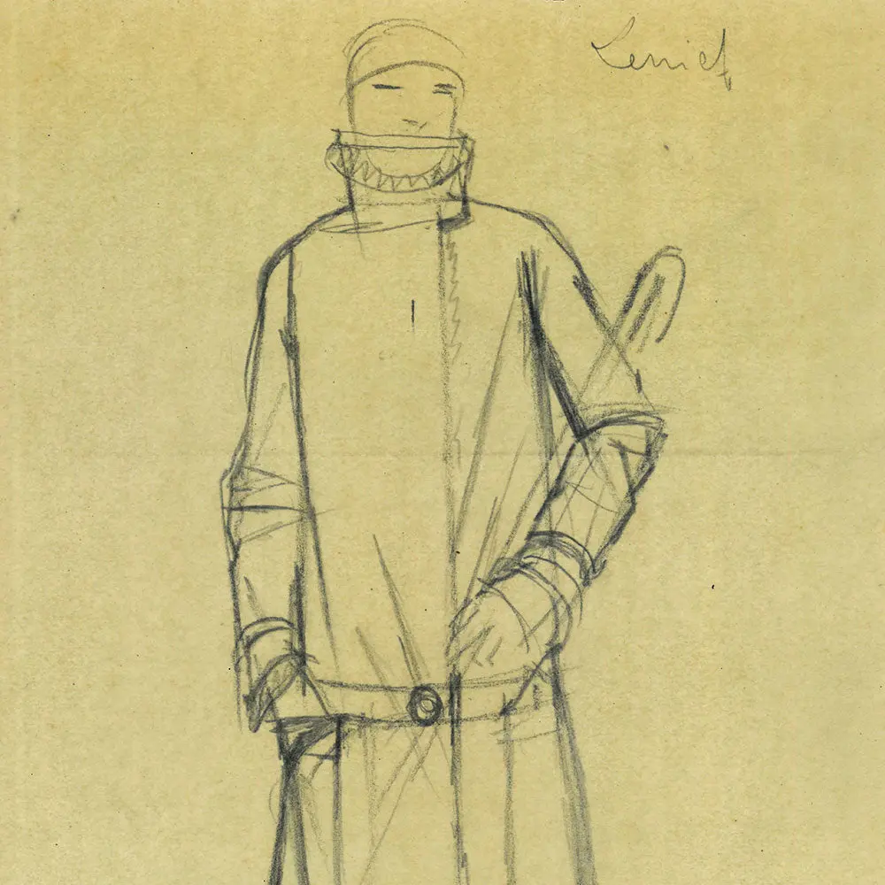 Lenief - Projet D'illustration, Dessin De Bernard Boutet De Monvel (Circa 1925) 2