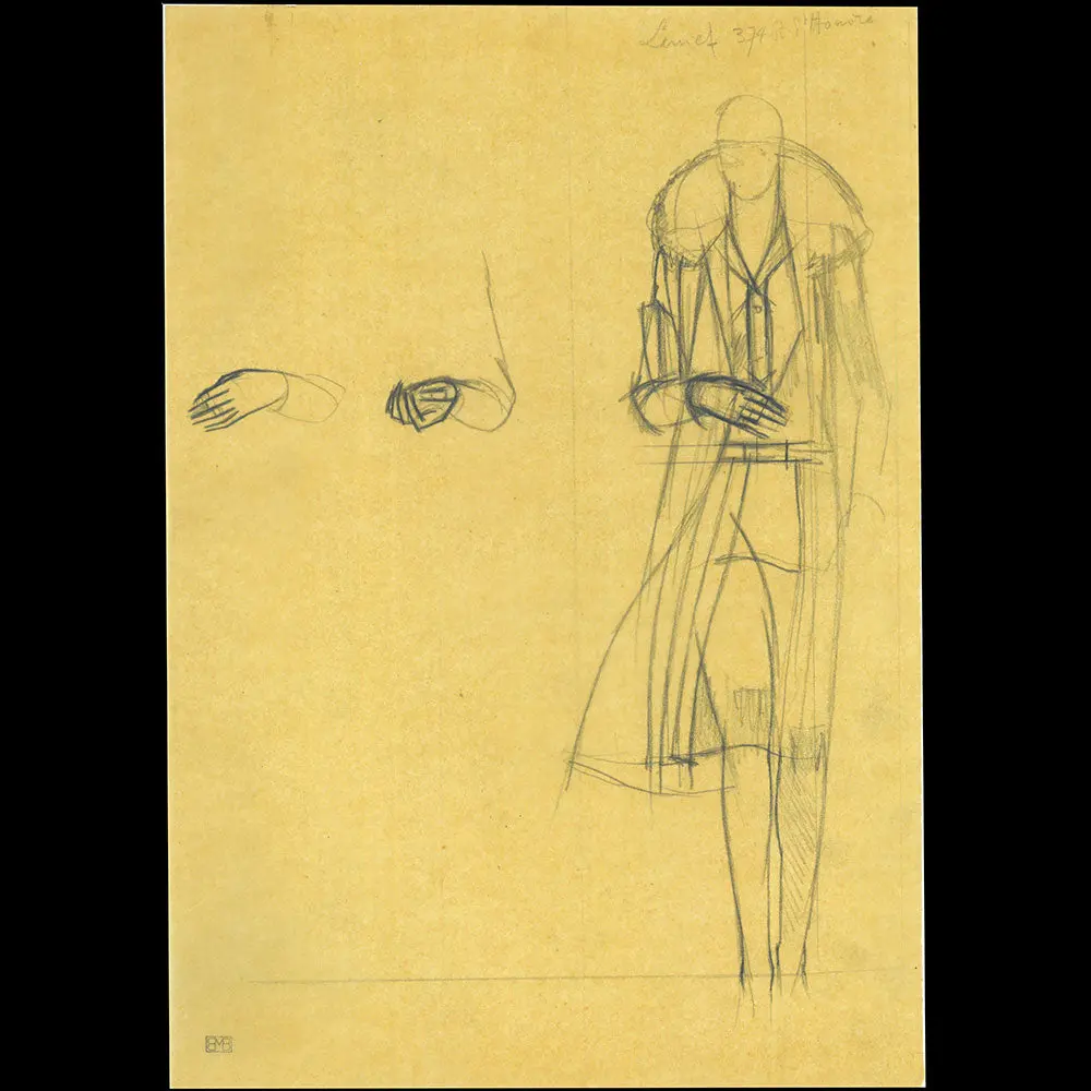 Lenief - Projet D'illustration, Dessin De Bernard Boutet De Monvel (Circa 1925) 1