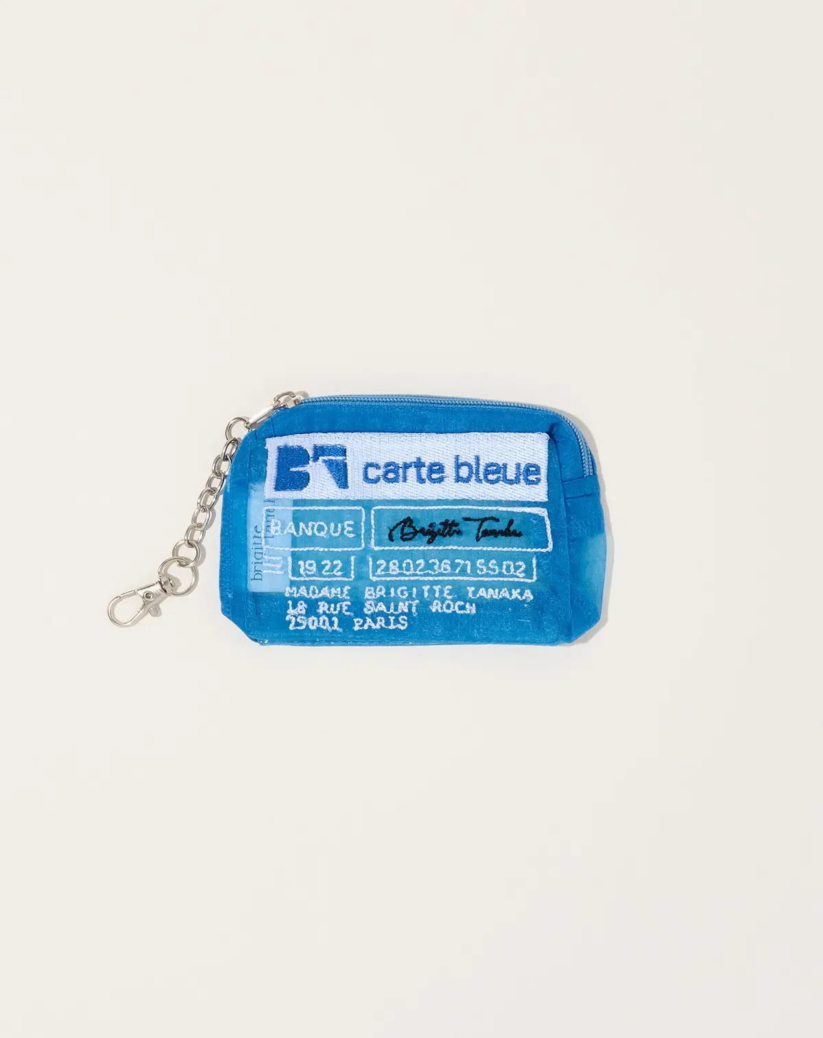 Organza Carte Pouch In Blue 1