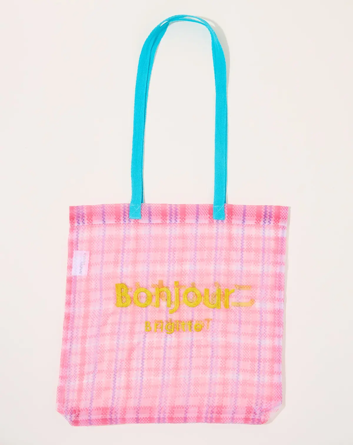 Organza Bonjour Tote Bag In Red 1