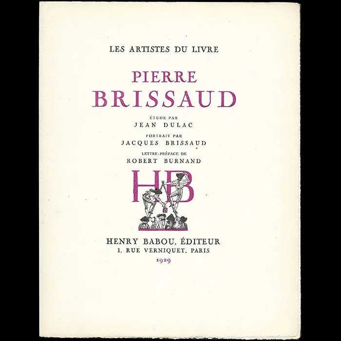 Pierre Brissaud - Les Artistes Du Livre (1928) 2