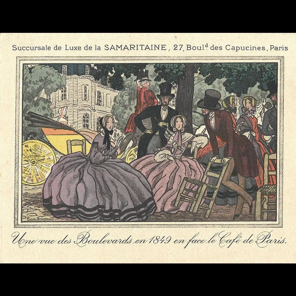 Succursale De Luxe De La Samaritaine, 27 Boulevard Des Capucines À Paris, Carte Illustrée Par Pierre Brissaud (Circa 1928) 1