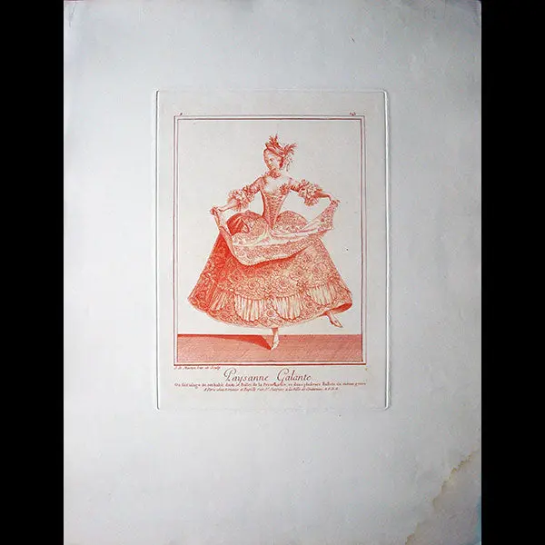Gallerie Des Modes Et Costumes Français, 1778-1787, Gravure N° Z 143, Paysanne Galante (1779), Copie Postérieure Du Xxème Siècle 1