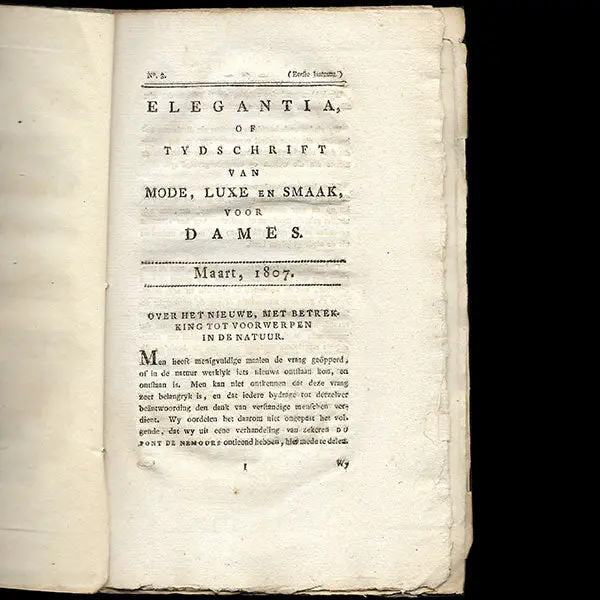 Elegantia, Of Tydschrift Van Mode, Luxe En Smaak Voor Dames - Livraison De Mars 1807 2