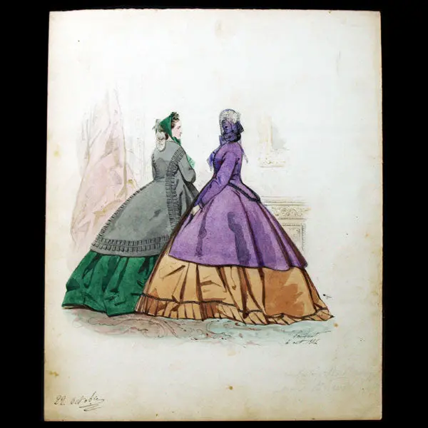 Dessin D'hippolyte Pauquet Pour Le Petit Courrier Des Dames (1864) 1