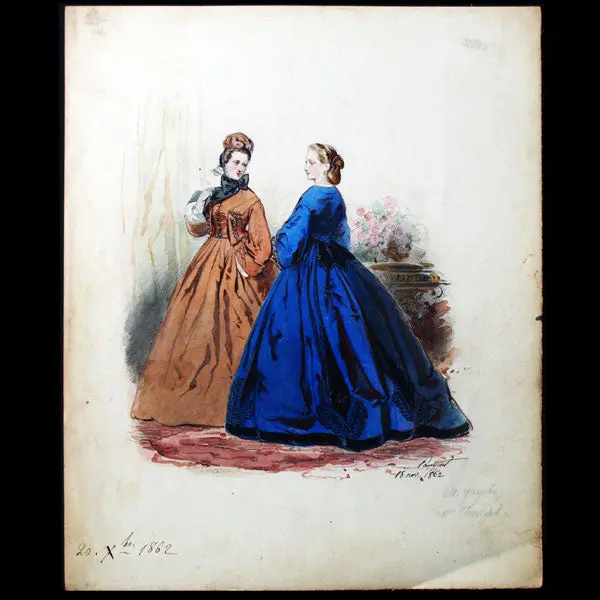 Dessin D'hippolyte Pauquet Pour Le Petit Courrier Des Dames (1862) 1