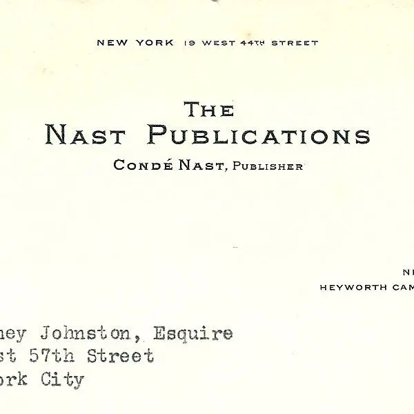 Lettre Tapuscrite Signée De Heyworth Campbell Sur Papier À En-Tête Des Editions Nast (1920) 2