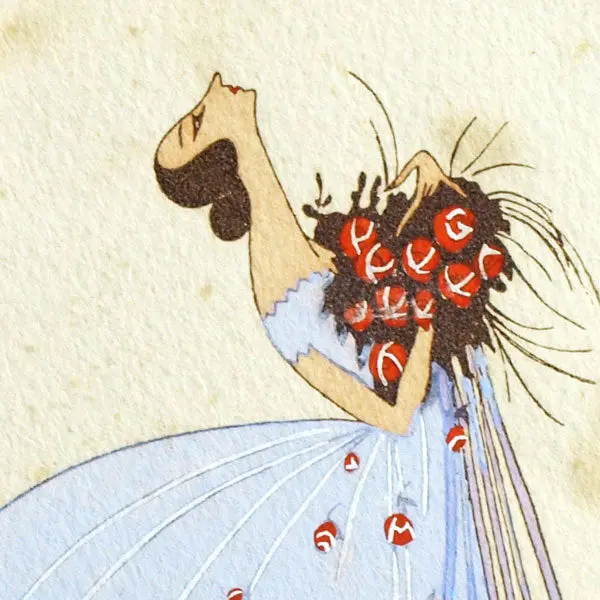 Jeanne Lanvin, Pochoir Provenant D'une Invitation À Une Présentation De Modèles Pour Le Printemps-Eté (Circa 1925) 2