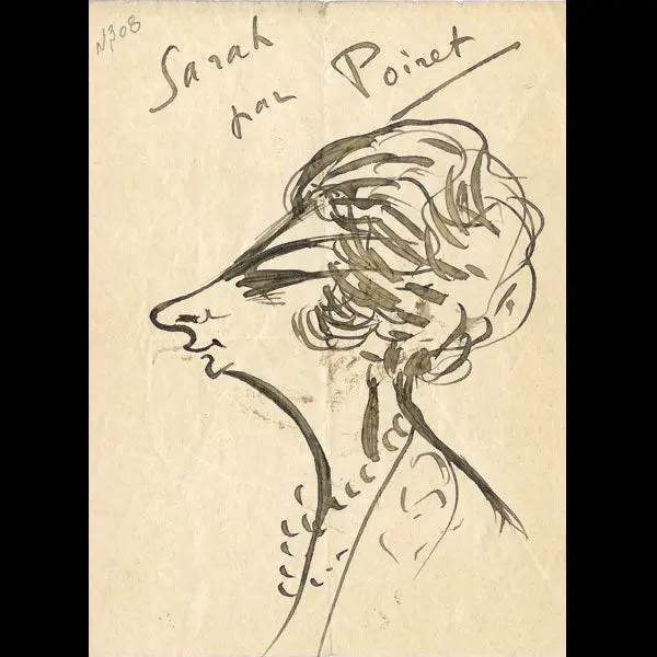 Poiret - Portrait De Sarah Rafale Par Paul Poiret (Circa 1920) 1