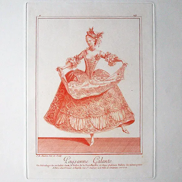 Gallerie Des Modes Et Costumes Français, 1778-1787, Gravure N° Z 143, Paysanne Galante (1779), Copie Postérieure Du Xxème Siècle 2