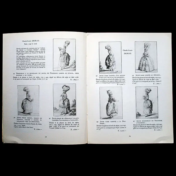 Dessins De Desrais Et Leclerc Pour La Gallerie Des Modes Et Costumes Français, Catalogue De Prouté (1967) 2