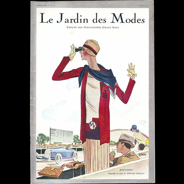 Le Jardin Des Modes, N°108, 15 Juillet 1928, Couverture D'hubert Giron 1