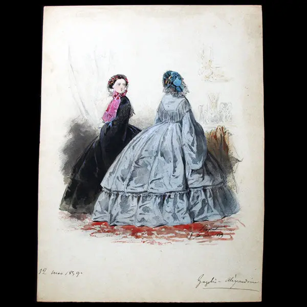 Dessin D'hippolyte Pauquet Pour Le Petit Courrier Des Dames (1859) 1