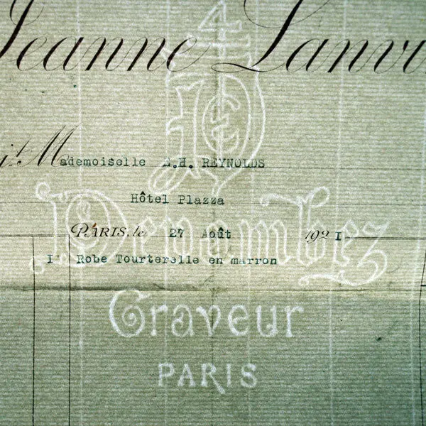 Facture De La Maison Jeanne Lanvin, 22 Faubourg Saint-Honoré (1921) 2