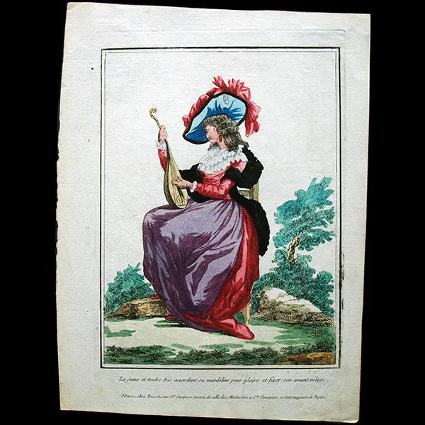 Basset - La Jeune Et Tendre Iris, Planche De La Suite Modes D’Hommes Et De Femmes De L’Époque Louis Xvi (Circa 1780) 1