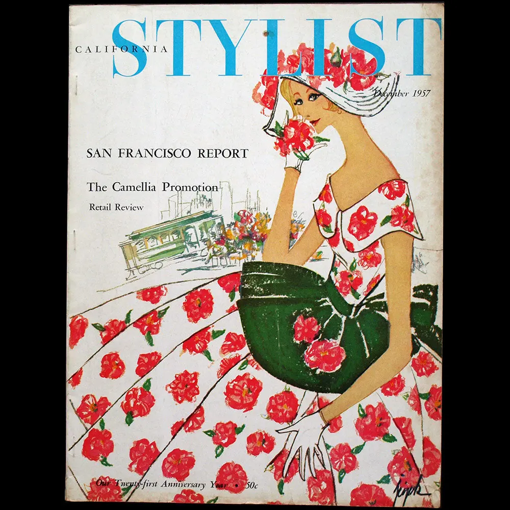 California Stylist, December 1957, Couverture De Lois Jezek 1
