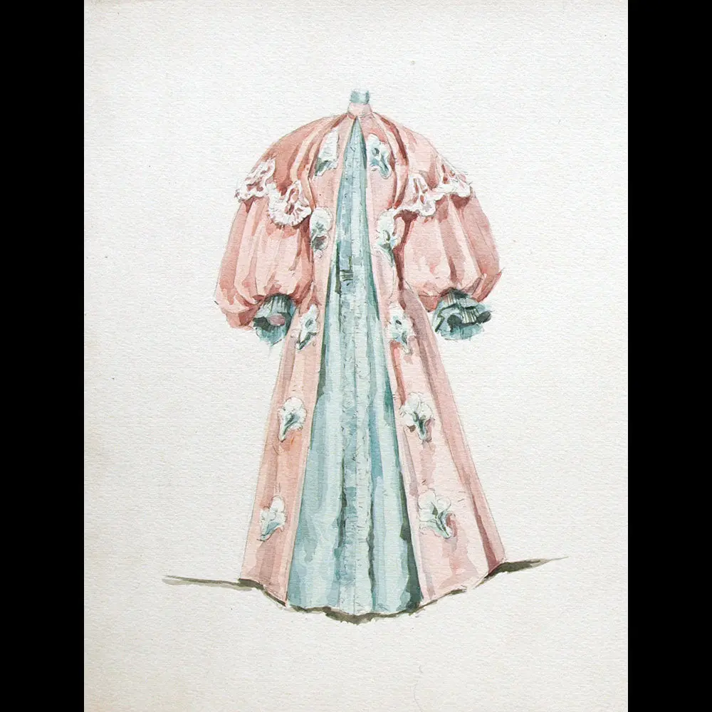 Calvayrac - Dessin D'un Manteau (Circa 1894) 1