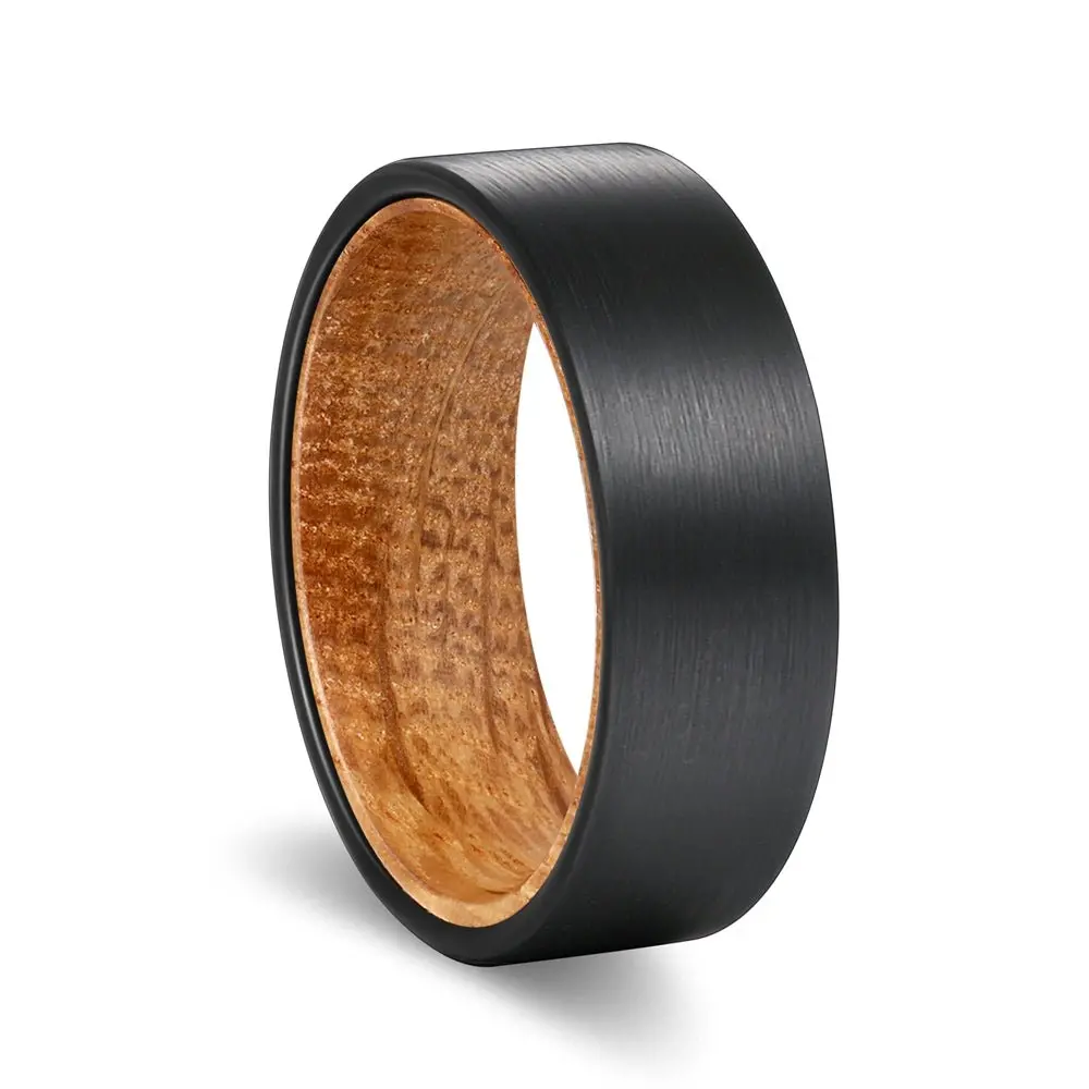 Cambus | Whisky Barrel Wood, Black Flat Brushed Tungsten 1
