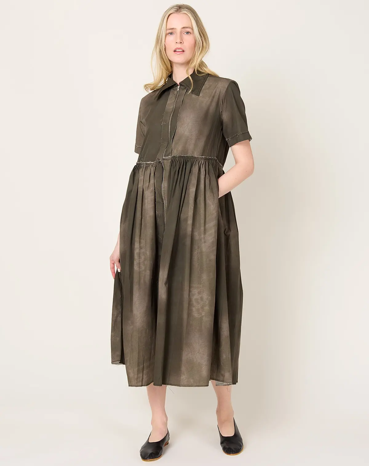Fast Shirt Dress In Black Sunfade 1