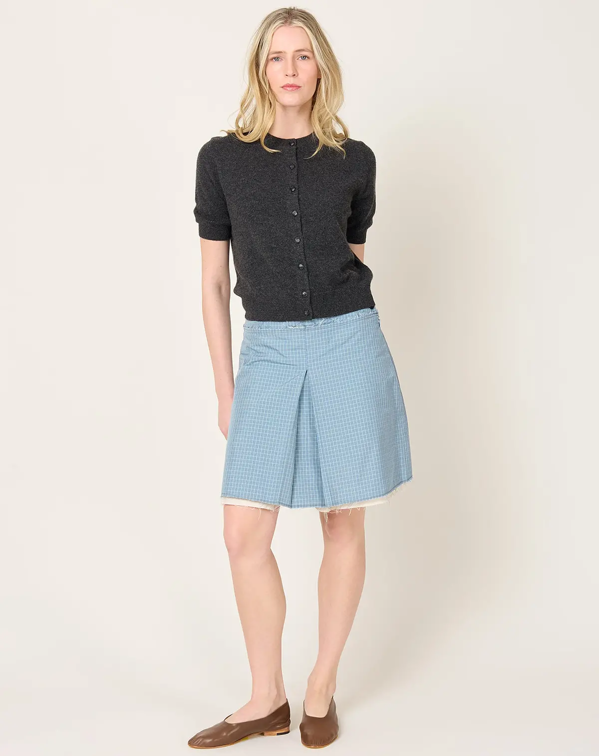 Check Mini Skirt 1