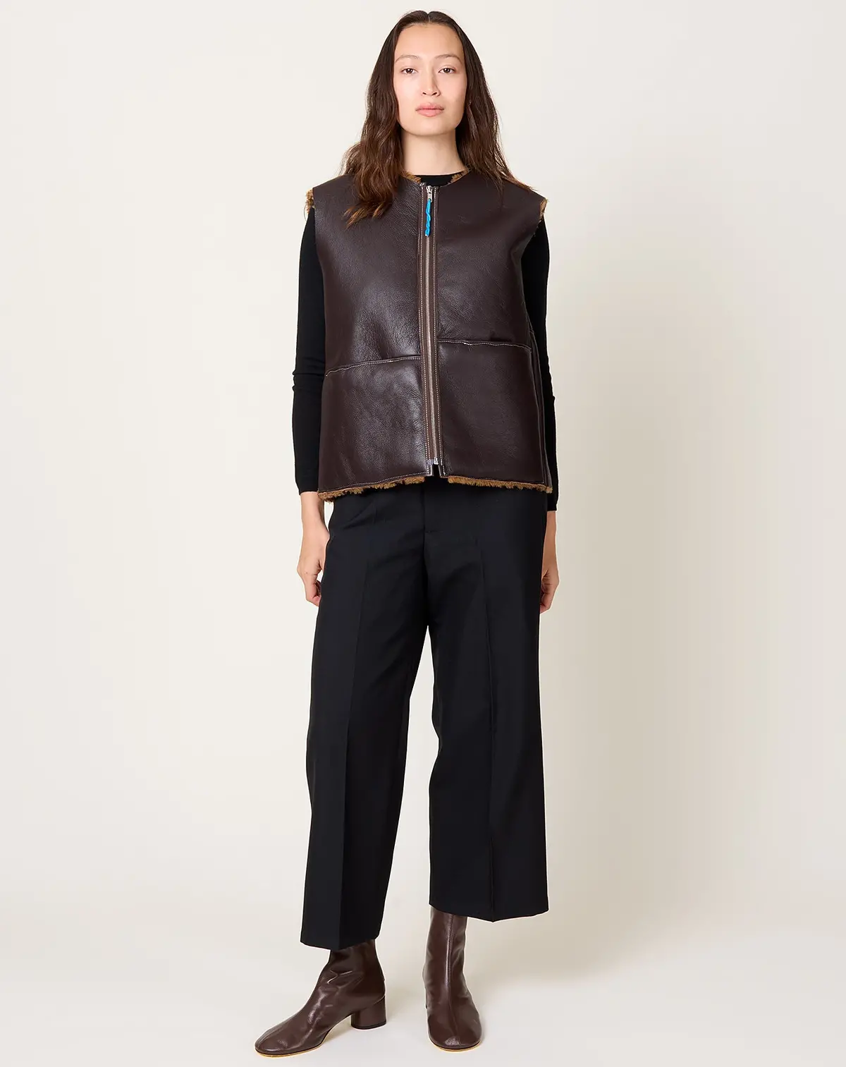 Sheep Vest In Brown 1