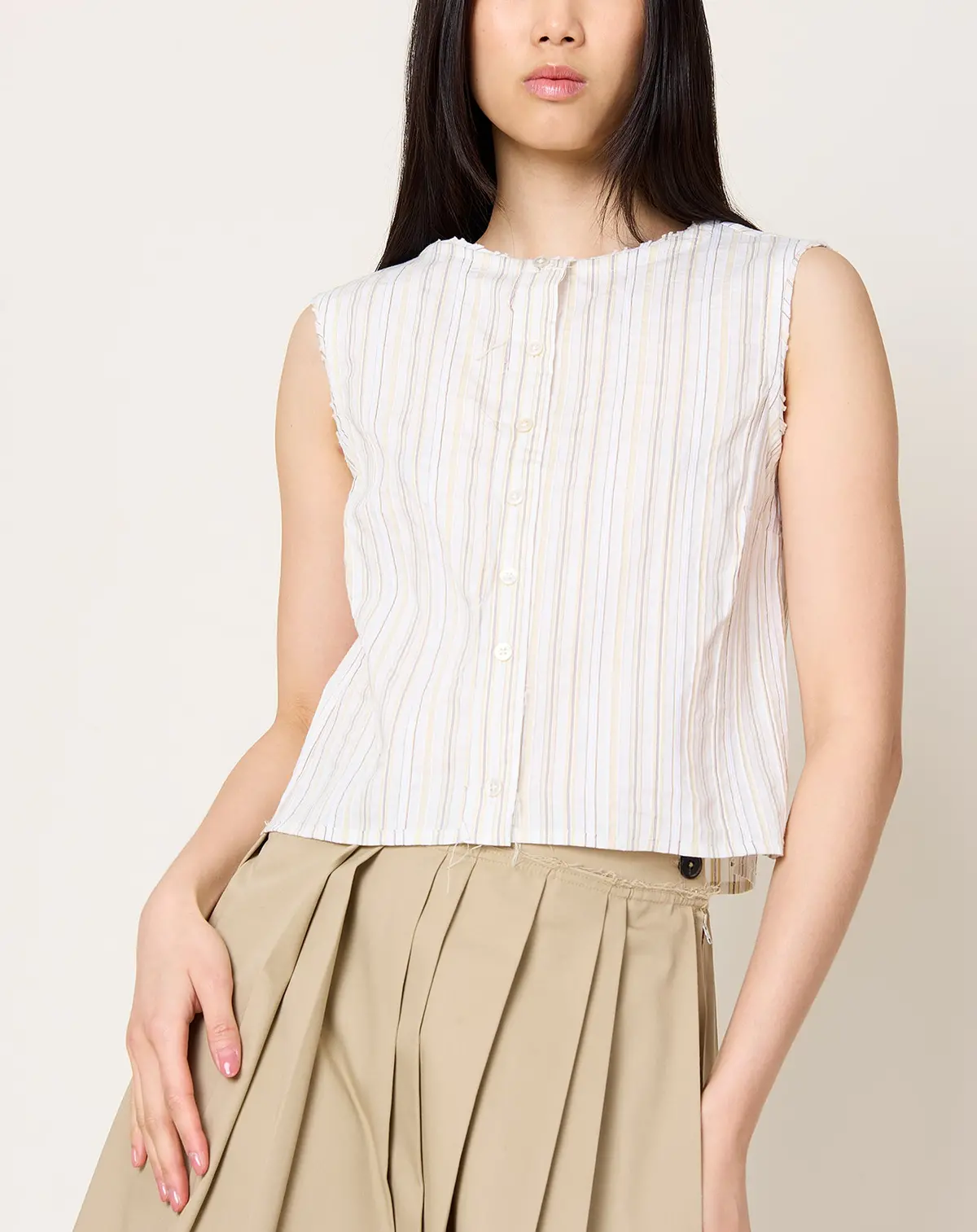 Square Top In Off White Stripes 1