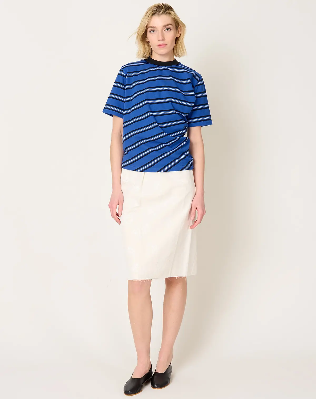 Striped Twisted Normal Tee 1
