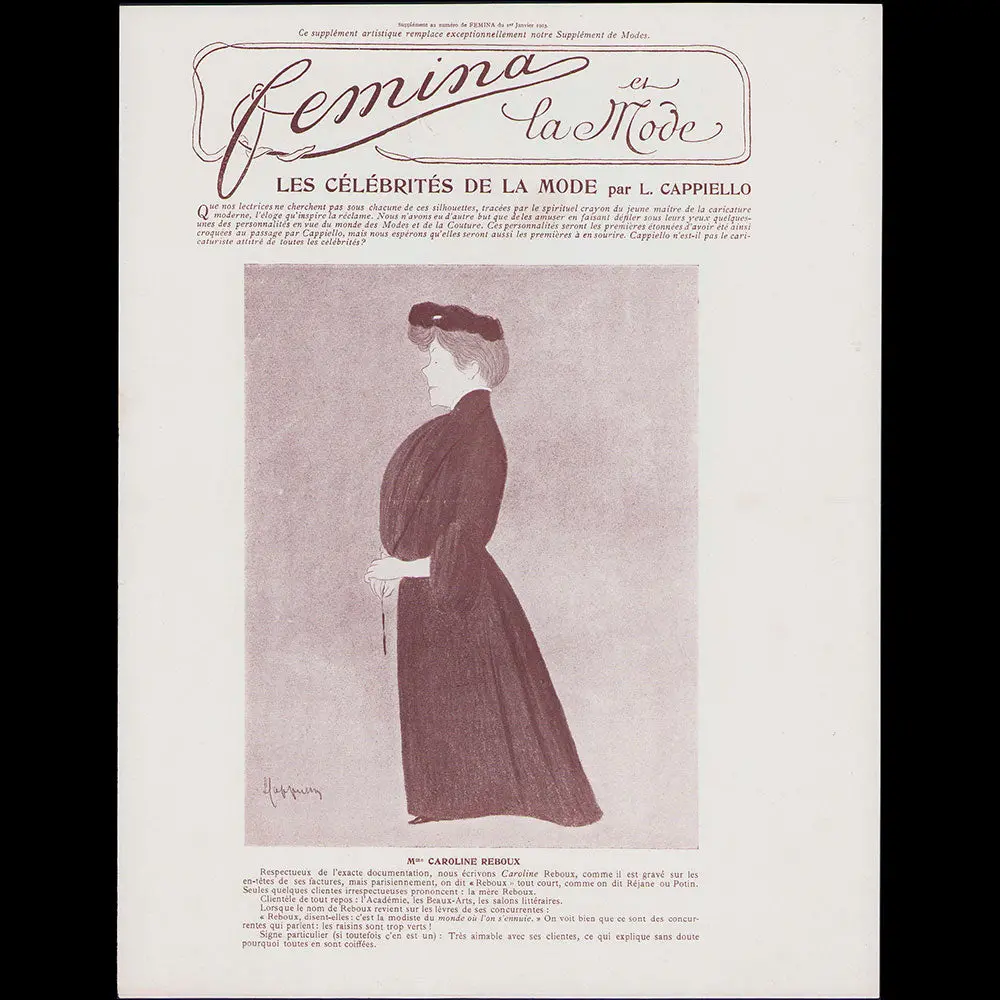 Fémina Et La Mode - Les Célébrités De La Mode Par L. Cappiello (1903) 1