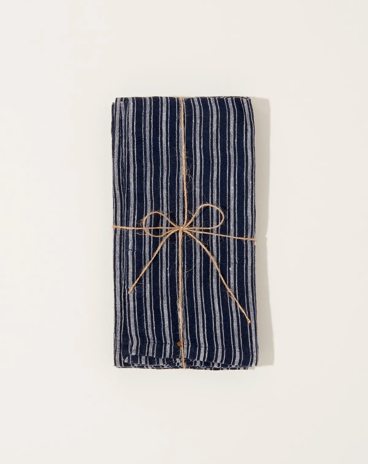 Boat Stripe Linen Napkins In Indigo And White, Set Of 4 1
